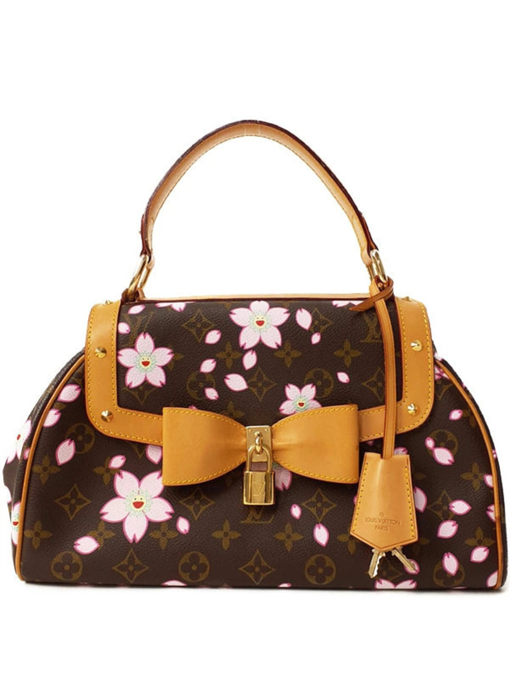 Louis Vuitton Monogram Cherry Red Blossom Sac Retro Handbag